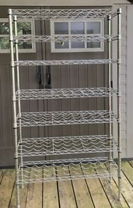 Wine Rack Chrome Steel nsf 63 Slots 7 Shelfs 65&#034;H35&#034;W14&#034;D