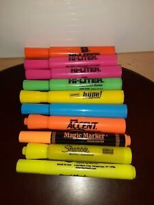 Office School Supplies Thick Yellow/orage/green/blue High Lighters 10 lot