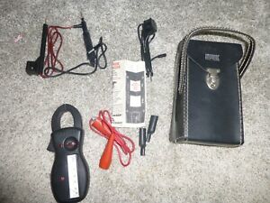 Vntg Amprobe Model A Leather Case &amp; Amprobe Ultra Rotary Scale RS-3 W Test Leads