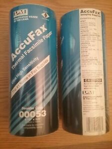 2 Roll AccuFax Thermal Facsimile Paper High Sensitivity 8 1/2&#034; X 328&#039;, 00053