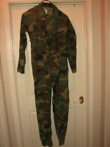 Coveralls, Mechanic Cold Weather Woodland Camouflage Print Type 1 Small