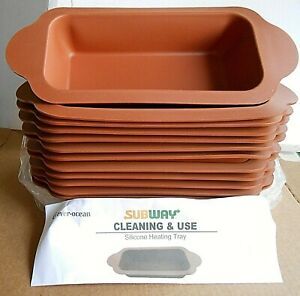 NIP 12 Ever-Ocean Silicone Heating/Baking Loaf Pan Trays 6 X 2 2/5 &#034; Subway
