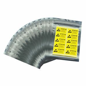 50 PCS Zip Lock 4&#034; X 6&#034; ESD Bags and Labels; US Stock; Fast Handling