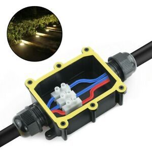 Waterproof Electrical Junction Box Outdoor Cable Wire Connector 2Way&amp;24A Plastic