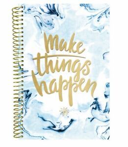 New Daily Planner Organizer Undated Make Things Happen Blue White