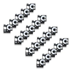 20PK Fits Black on White DYMO D1 45013 LabelWriter 450 400 DUO Label Tape 1/2in