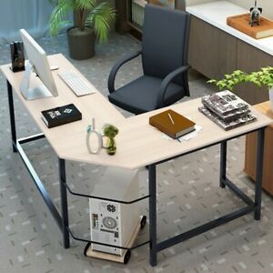 USA L-Shaped Corner Computer Desk PC Latop Study Table Workstation Home Office