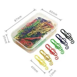 50pcs Music shaped Paper Clips Decorative Decor Office J2X1 Q7J2 Stationery W2S4