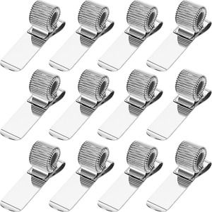12 Pieces Pen Clipboard Holder Pen Clipboard Holder Manganese Steel Pen Clip Org