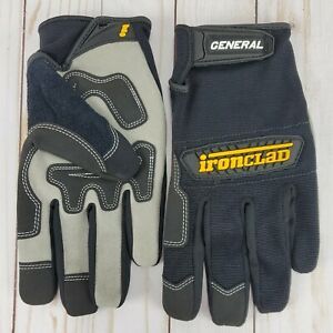 Ironclad Black Mechanics General Utility Work All Purpose Gloves GUG L/9