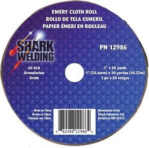 Shark 12986 Industries 1&#034; x 50 Yds. A/O Emery Cloth Roll 60 Grit