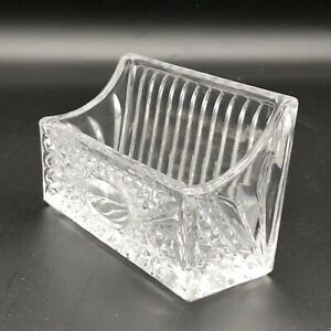 Elegant Glass Design Business Card Holder 4 1/8” x 1.5” x 2 1/2”