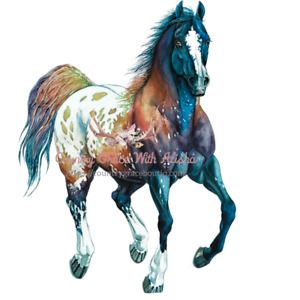 Painted Horse Sublimation Transfer Ready to Press