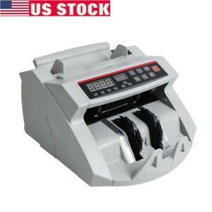 Money Bill Counter Machine Cash Counting Counterfeit Detector UV MG Bank Checker