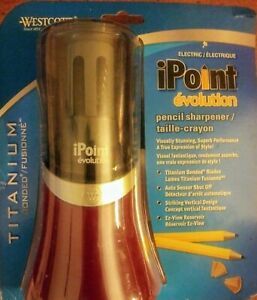Westcott iPoint Evolution Electric Pencil Sharpener, Maroon