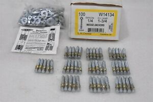 L.H. DOTTIE W14134 WEDGE ANCHORS 1/4&#034; DRILL &amp; DIA x 1-3/4&#034; OAL (LOT OF 100)