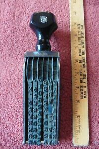 FRONT Vintage Pullman Numbering Stamp 6 Character Bands Numbers &amp; Letters USA