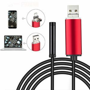 USB Endoscope Waterproof 6 LED 2M Length Camera Inspection for AndroiD  M ZE