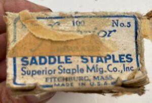 Vintage Superior Staple Mfg Saddle Staples 100 Count
