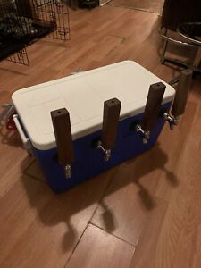 NY Brew Supply Jockey Box Cooler - 4 Faucet, 5/16&#034; x 50&#039; Stainless Coils, 48qt