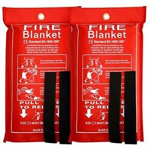 TOBWOLF 2PCS Emergency Blanket, Fiberglass Protective Blanket, Emergency