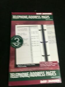 Day Runner 3-Ring Telephone Address Pages #011-230 30 Pages SEALED