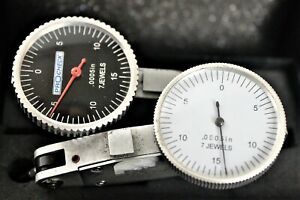 (2)  .030 Range - .0005 Graduation - Horizontal Dial Test Indicators Procheck