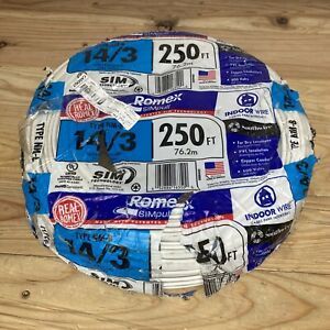 Solid Romex SIMpull CU NM-B W/G Wire 250 ft. 14/3