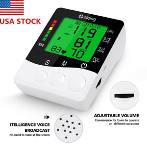 240 Memories Upper Arm Blood Pressure Monitor Backlight Intelligent Voice US