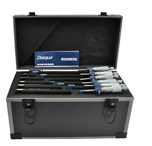 Dasqua Outside Micrometer Set 6 Piece 0 - 6&#034; Imperial Graduation Part No 4112