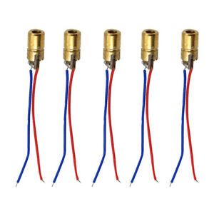 5x LD 5mW Laser Diode Module Copper Head Outer Dia 6mm Electronic Components