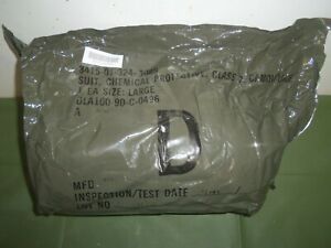 Military U.S. Camouflage Chemical Protective Suit Large Sealed Bag 1991 PPE