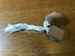 500 kraft tags 1 13/16 inches, cardstock paper, untied string