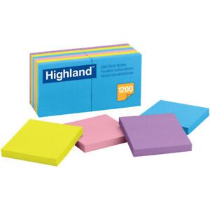 HIGHLAND HIGHLAND SELF-STICK 12 PADS 3 X 3