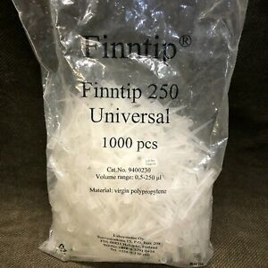 NEW 1000 pcs Finntip 250 Pipet Tips 0.5-250ul