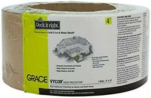 Grace Vycor Deck Protector Self Adhered Protector Flashing - 4&#034; x 75&#039; Roll
