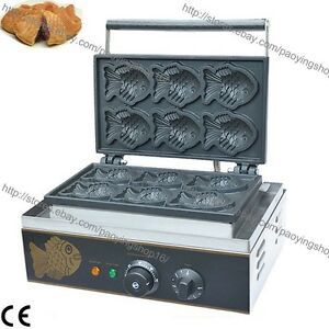 Commercial Nonstick Electric Japan Taiyaki Fish Waffle Maker Iron Machine Baker