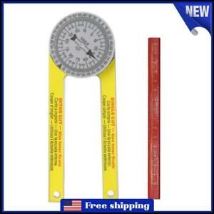 360 Degree Miter Saw Protractor High Accuracy Angle Finder Measuring Ruler Tool