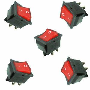 1 pair KCD4 DPST ON-OFF 2 Pin Rocker Boat 15A 250V AC ( . 125V) O9S0
