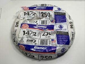 NEW FACTORY SEALED Southwire Romex SIM pull 250-ft 14-2 600v &amp; 14 AWG Wire NM-B