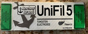 Anchor Brand Unifil5 Puretung Tungsten Electrodes 10 Pieces  New In Box