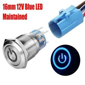 Harness Button Switch ON OFF Power Push Stainless Steel Waterproof 16mm
