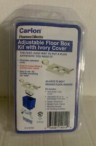 Carlon Adjustable Floor Box Kit with Ivory Cover Thomas &amp; Betts B121BFBR