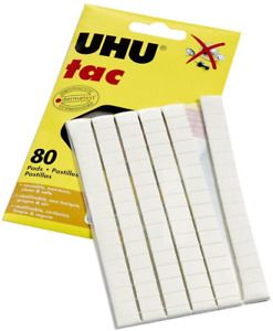 Uhu Tac Removable and Reusable Glue Pads for Fast &amp; Cleanmounting, White