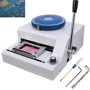 70-Character PVC Card Embosser Laser Engraved Dial Stamping Credit ID Tool