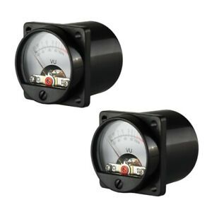 2Pcs VU Meter Panel High Precision 500uA Meter Warm Back Light Audio Level Amp