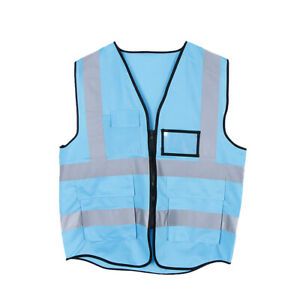 Multi-Pocket Reflective Vest Construction Fluorescent Safety Clothing
