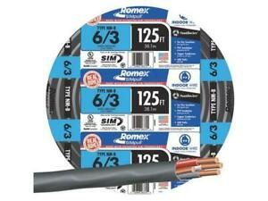125 FT 6/3 NM-B W/GROUND ROMEX HOUSE WIRE/CABLE