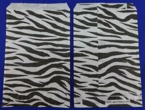 6&#034; x 9&#034; Zebra Print Design Paper Merchandise Bag Retail Shopping