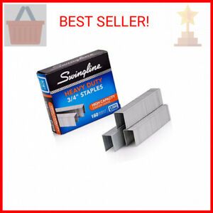 Swingline Staples, Heavy Duty, 3/4&#034; Length, 160 Sheet Capacity, 100/Strip, 1 …